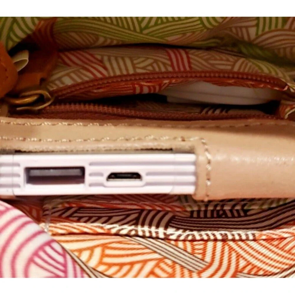 THE SAK Sanibel Charging Wristlet Mocha Sparkle - NWT - Practical and Fun!